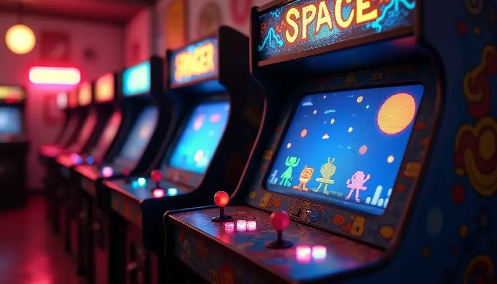 Entdecke die Faszination der Space Invaders im Arcade Automaten!